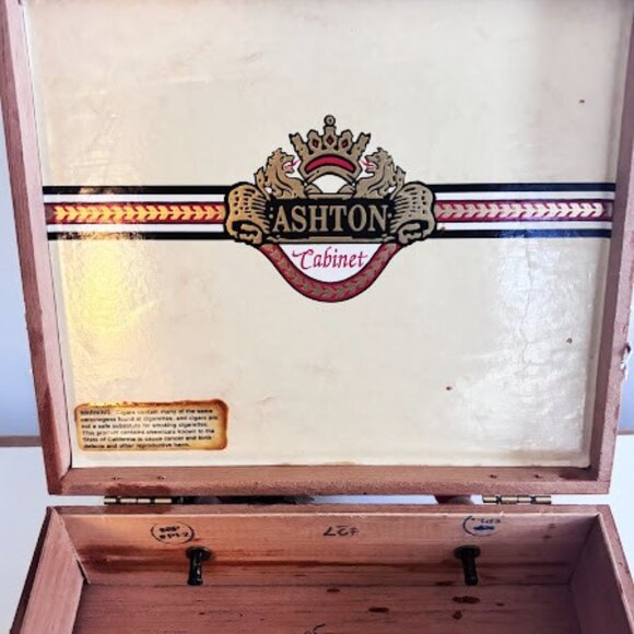 ASHTON CABINET No. 7 Wooden Cigar Box Handbag With Beaded Handle - Picture 10 of 12